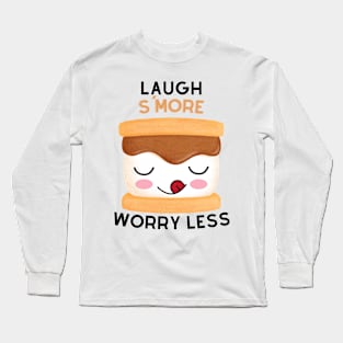 Laugh S'More Worry Less - Mlem Marshmallow Face Long Sleeve T-Shirt